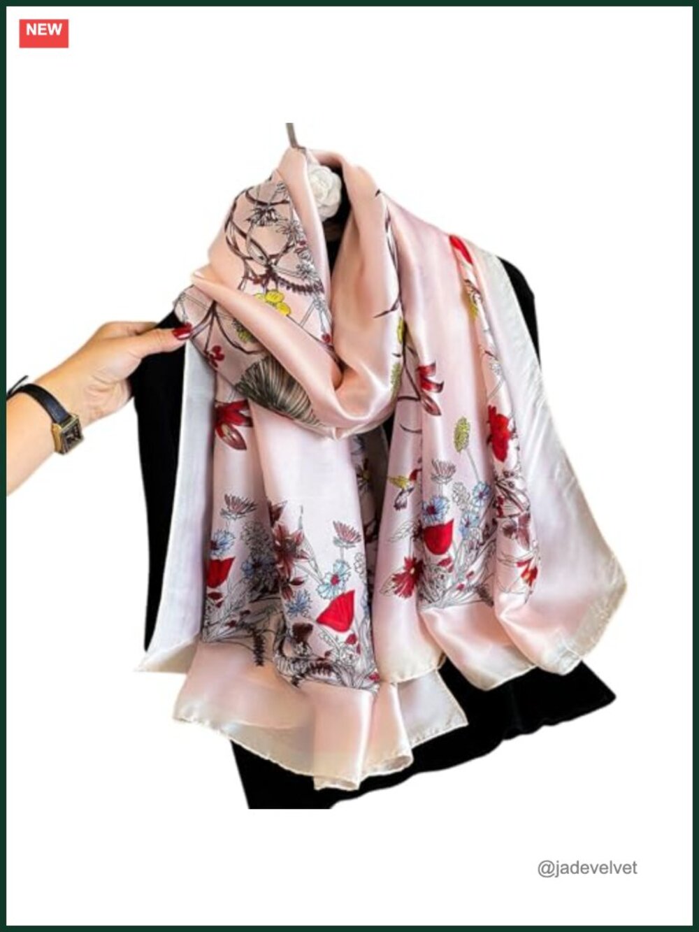 100% Mulberry Silk Scarf Long Lightweight Shawl Wrap